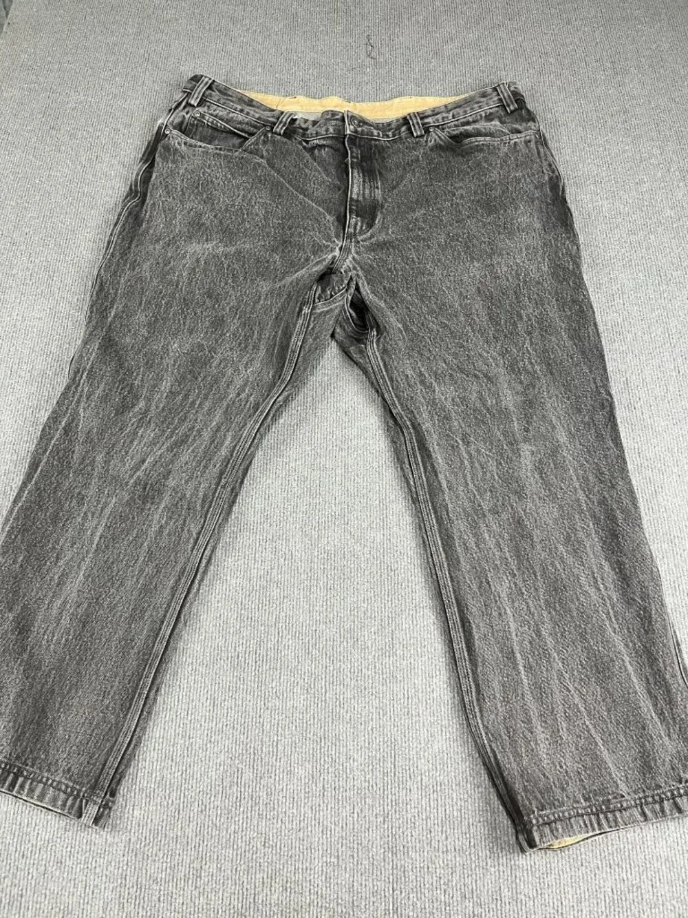 Duluth Trading Co Mens Black Relaxed Fit Jeans 46x30